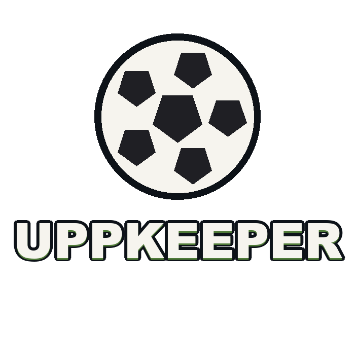 UppKeeper logo: the word UPPKEEPER in bold cream letters beneath a football