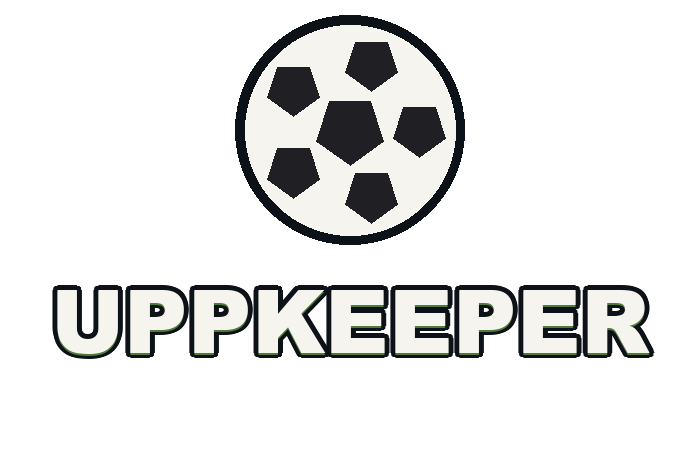 UppKeeper logo, football above wordmark